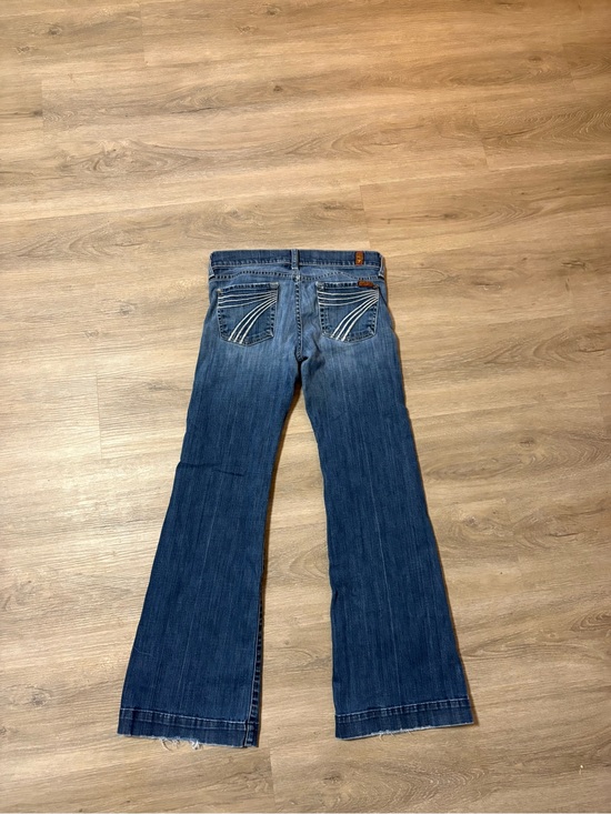 7 For All Mankind Denim - 7 For All Mankind Women's Dark Blue Flare Jeans Dojo